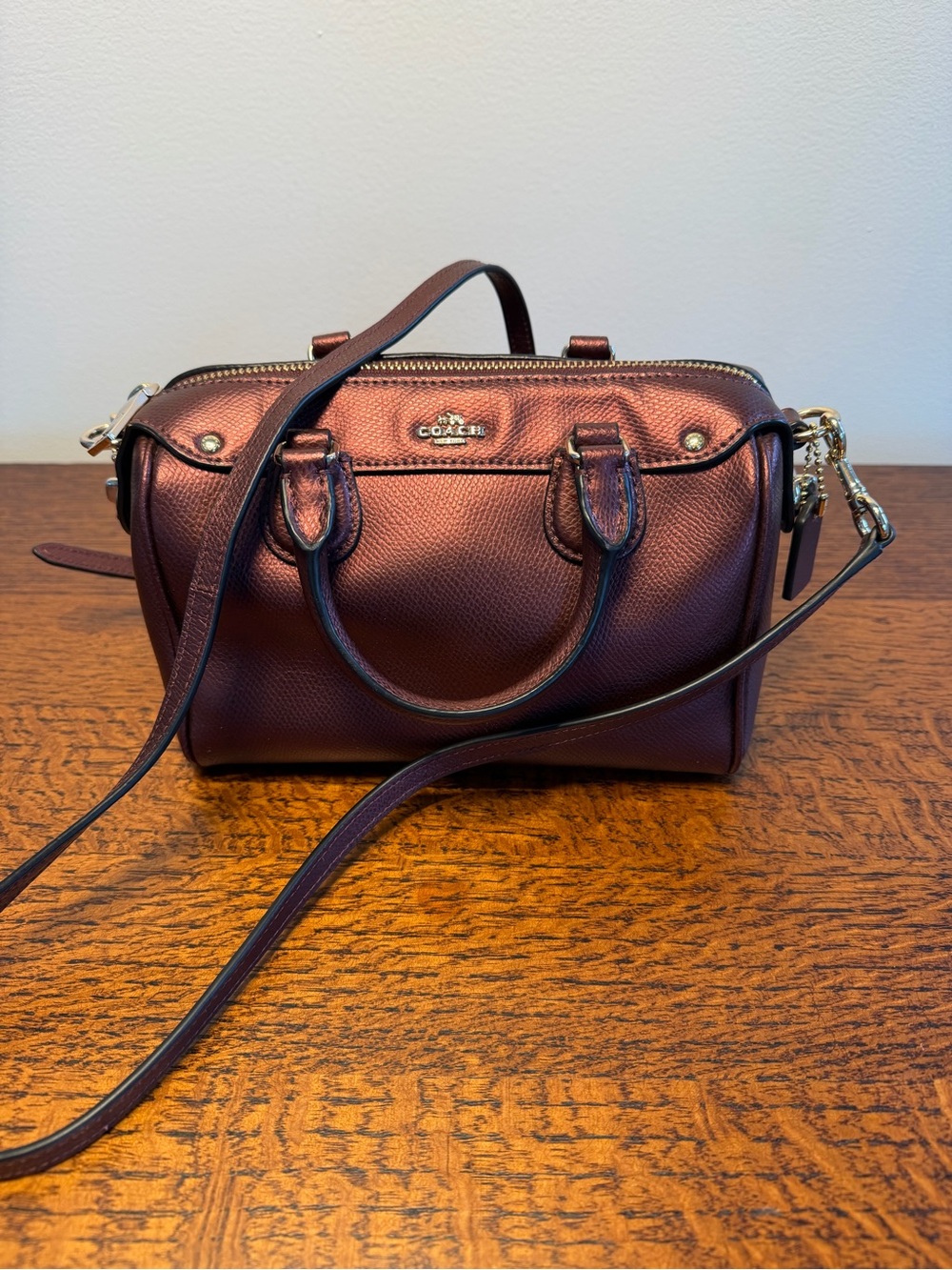 Coach Metallic Currant Mini Bennett Satchel Crossbody Bag